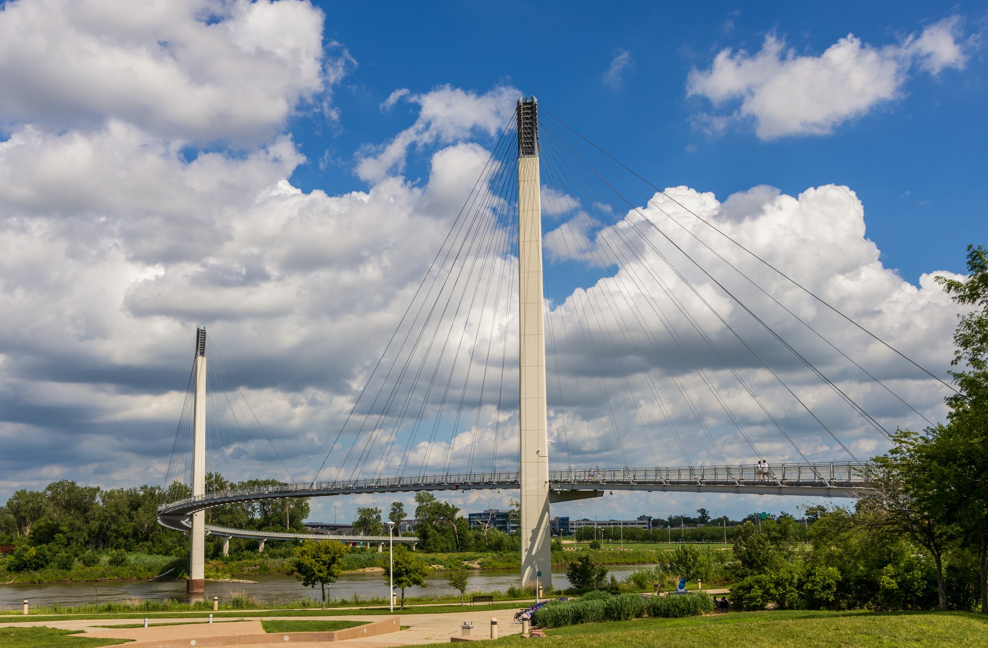 Omaha Nebraska Council Bluffs Iowa Pedestrian bridge